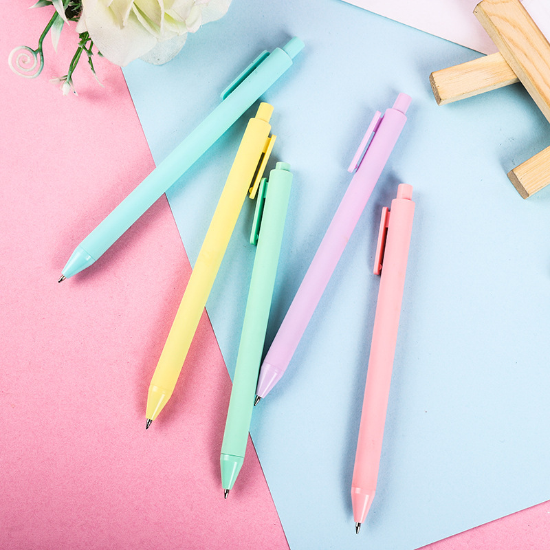 Macaron-Colored Gel Pens Simple Press