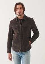 PATRICK ASSARAF SUEDE SHIRT JACKET