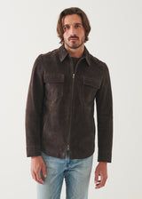 PATRICK ASSARAF SUEDE SHIRT JACKET