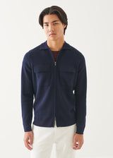 PATRICK ASSARAF MERINO FULL ZIP
