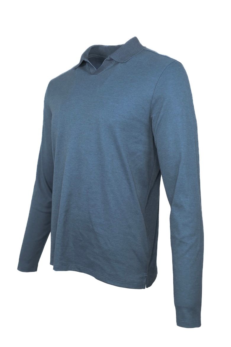 ROBERT BARAKETT ADISON OPEN COLLAR POLO NAVY