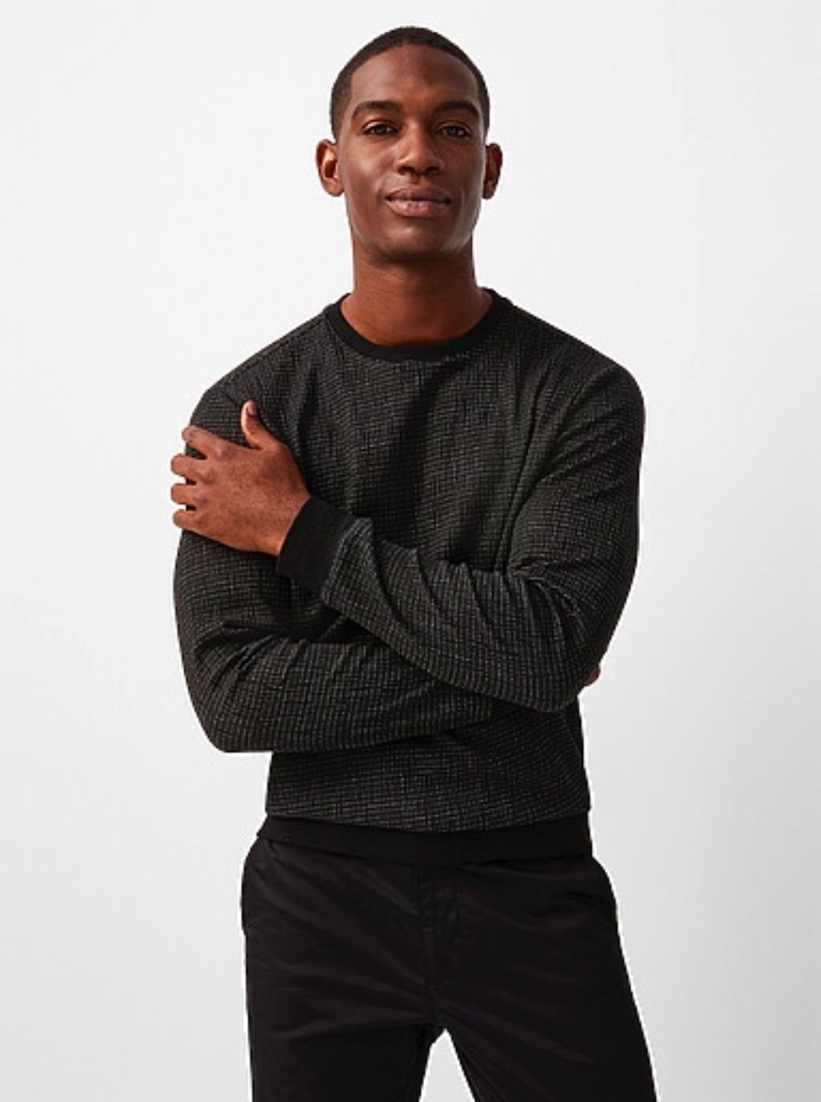 ROBERT BARAKETT MAWSON PULLOVER CREW BLACK