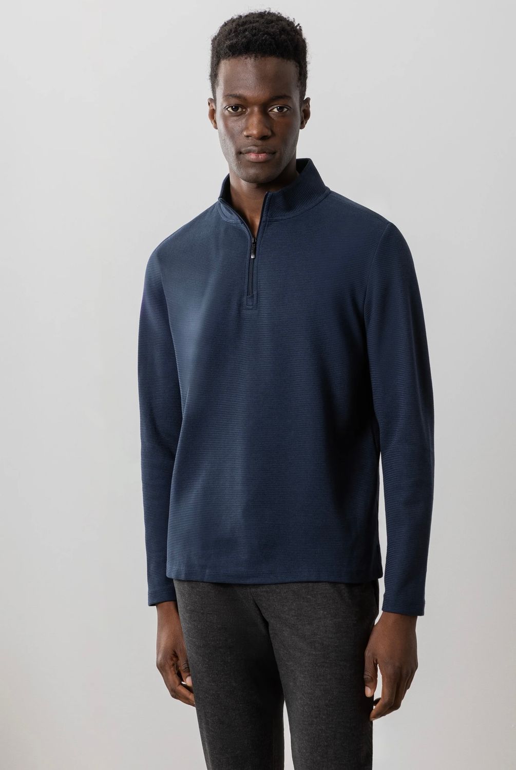ROBERT BARAKETT KARUNA HALF ZIP NAVY