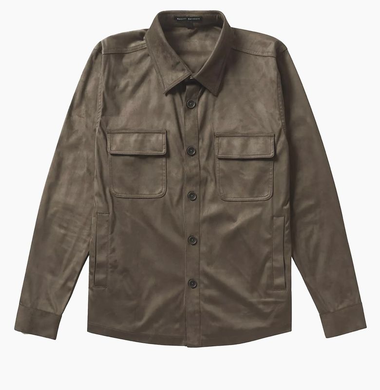 ROBERT BARAKETT RENOIR PATCH POCKET SHIRT GREEN