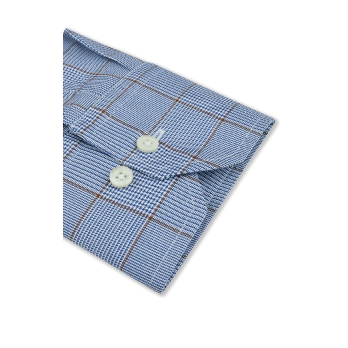 Stenstroms Blue Check Twill Fitted Body