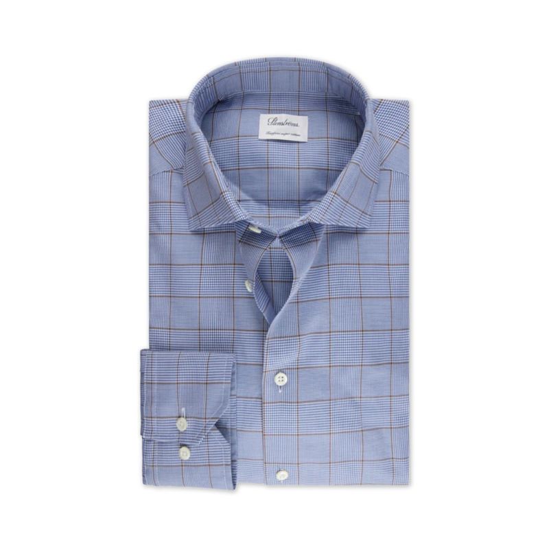 Stenstroms Blue Check Twill Fitted Body