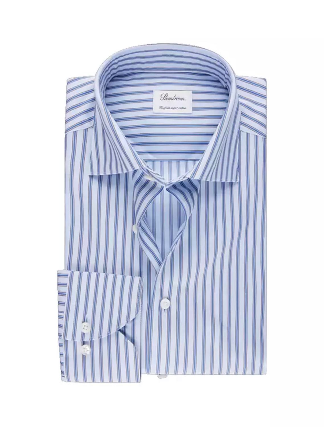Stenstroms Blue striped twill Fitted Body