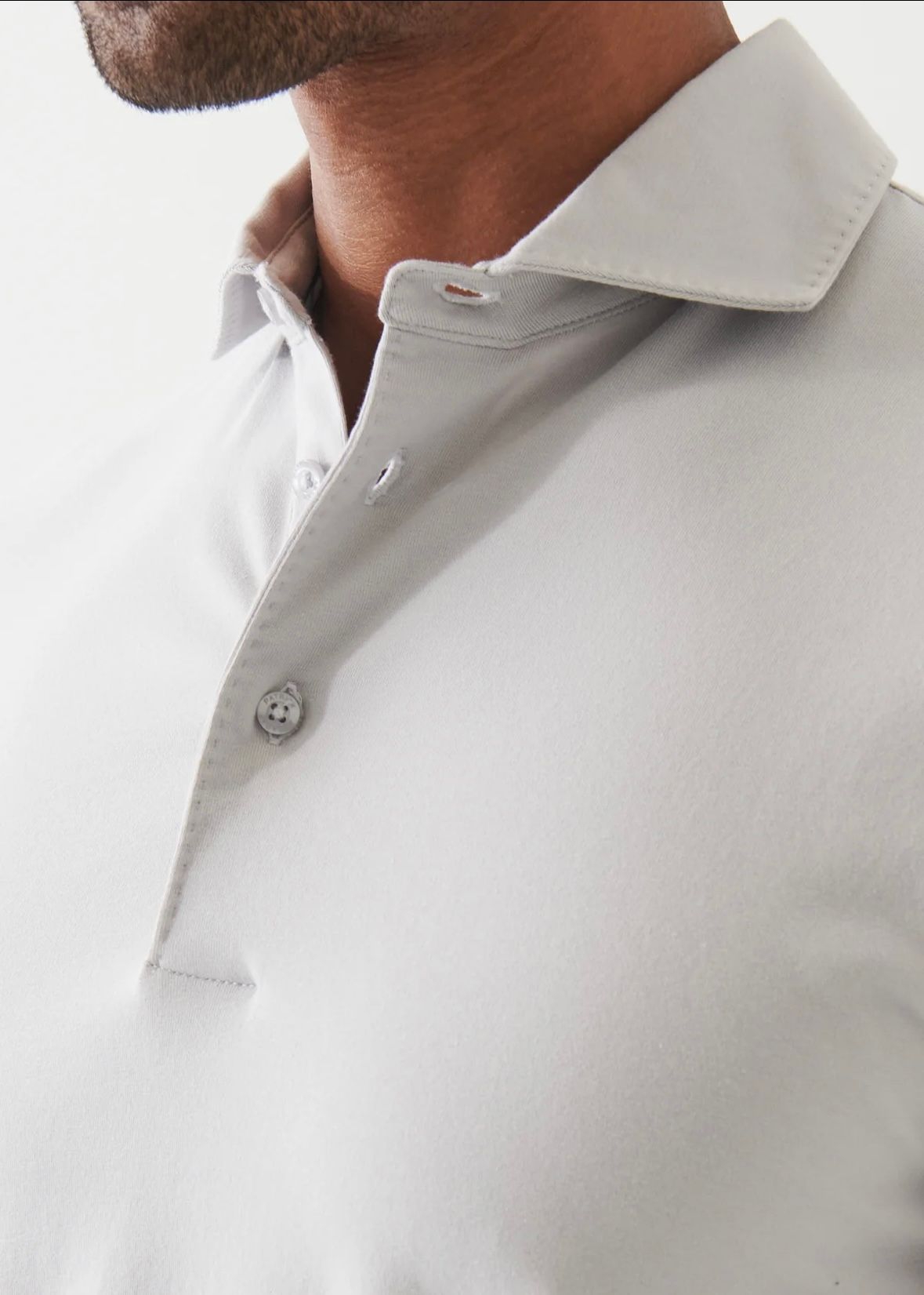 Patrick Assaraf Pima Cotton Stretch Polo Cool Grey