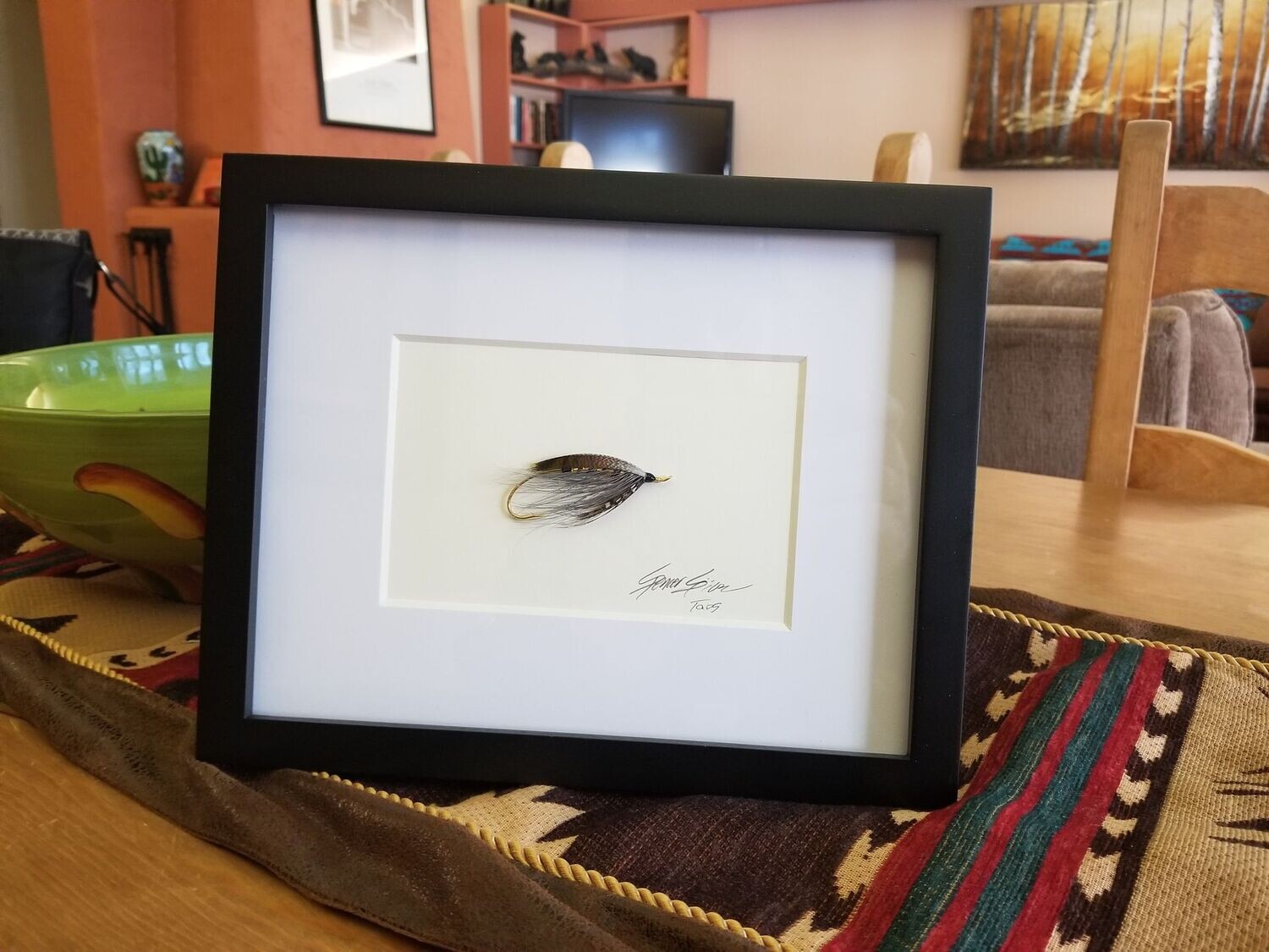 Salmon fly framed