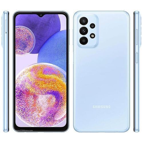 Samsung Galaxy A23 6.6&quot;, 128GB ROM, 4GB RAM, Dual SIM, 4G LTE, 50MP, Facial Recognition, Fingerprint, 5000mAh Android 12 - Blue