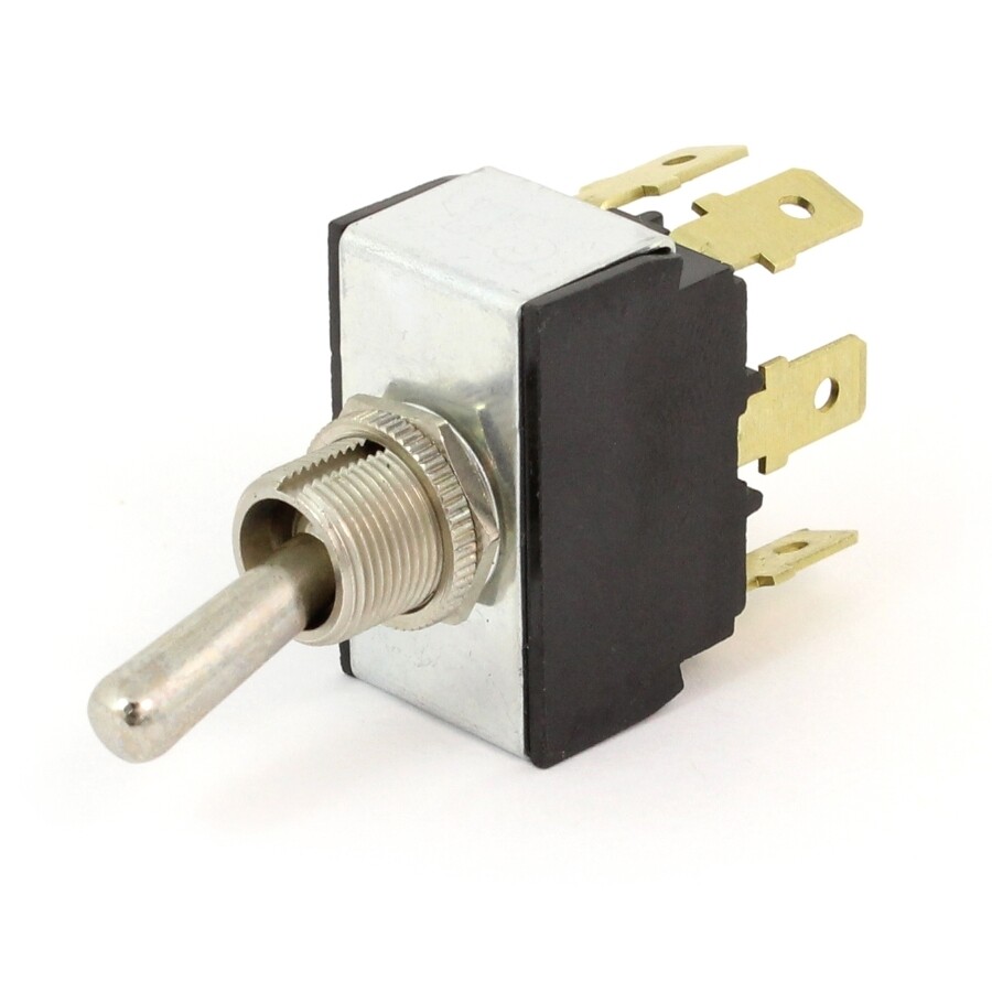 ENC Standard Heavy-Duty Metal Toggle Switch with Sealing O-Ring,DPDT, 25A