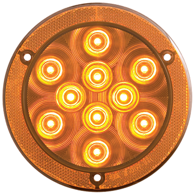 AMBER REFLECTIVE LIGHT AND RING 4 LED