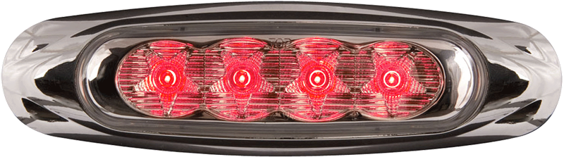 CLEARANCE LIGHT - RED REAR CAP  REAR SKIRT  CHROME TRIM