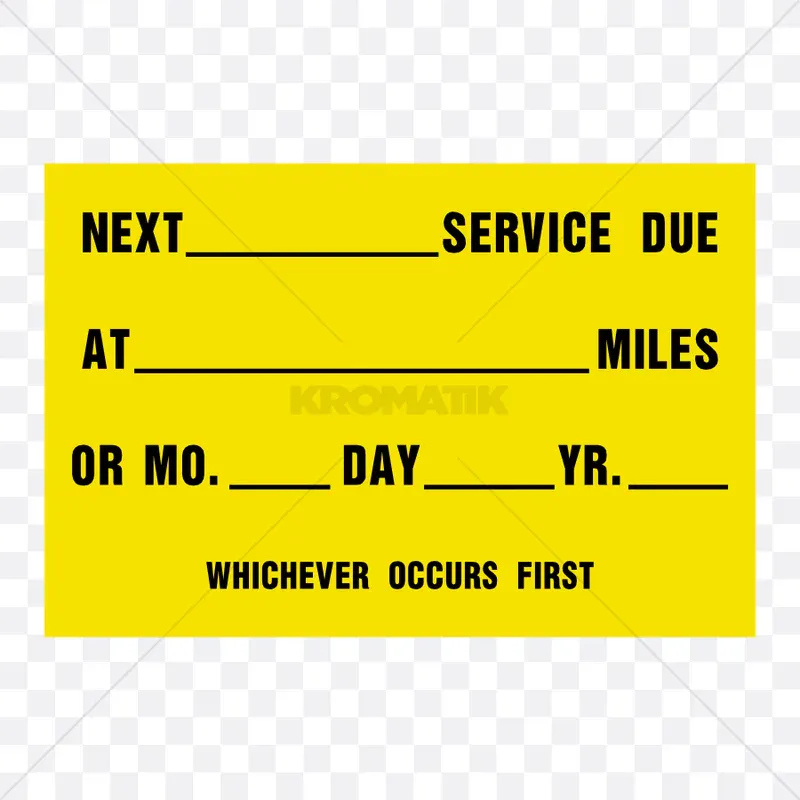 NEXT SERVICE DUE