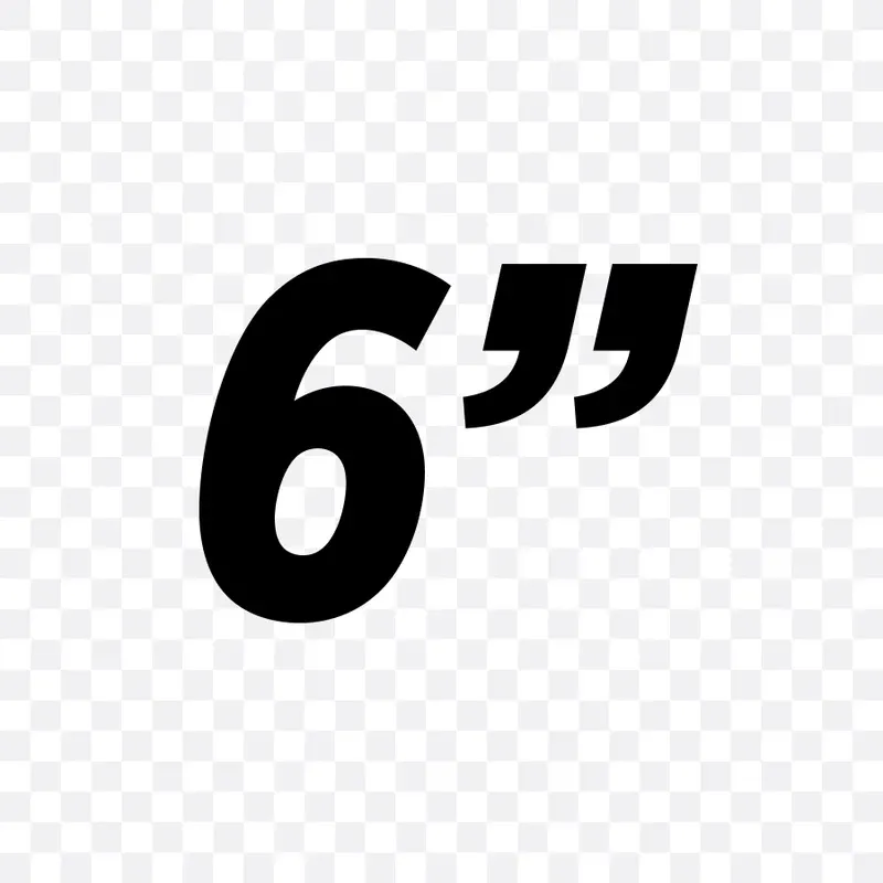 BLACK 6 IN DIE CUT DECAL