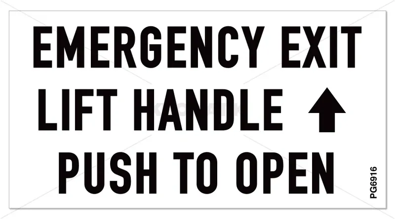 DECAL,4.75 X 2.5 EMG EXIT