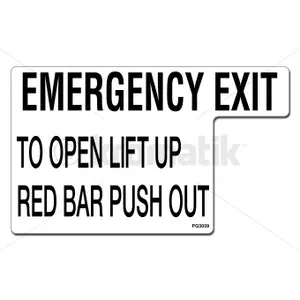 EMERGENCY EXIT TO OPNE LIFT UP