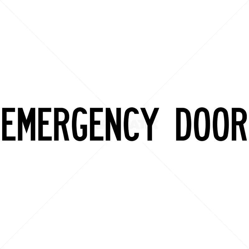LABEL,15.25X2 EMERGENCY DOOR