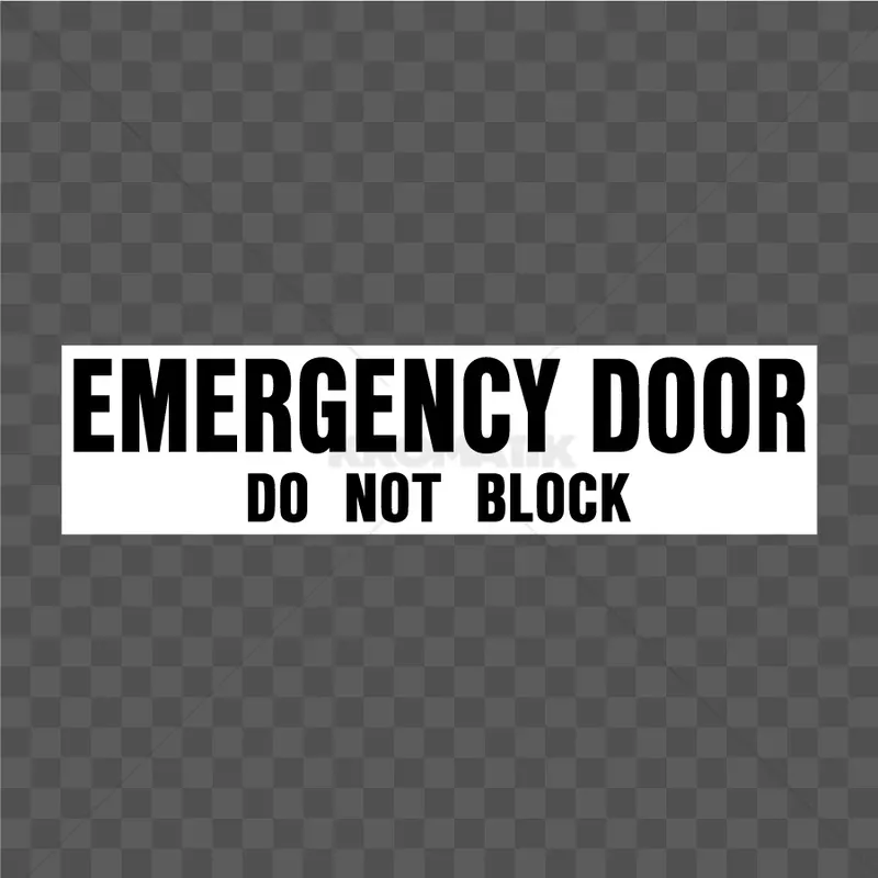 LABEL,16X4 EMG DOOR DO NOT BL
