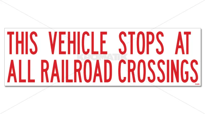 THE VEHICLE STOPS AT ALL RAILR