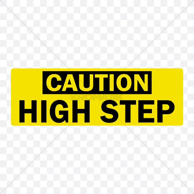 CAUTION HIGH STEP DECAL