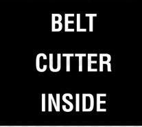 DECAL  BELT CUTTER INSIDE