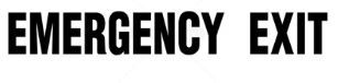 DECAL *EMERGENCY EXIT 2 BLK