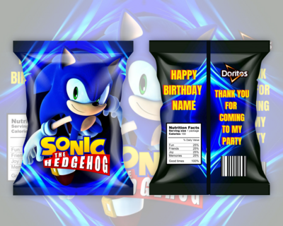 Sonic the Hedgehog Party Favor Design