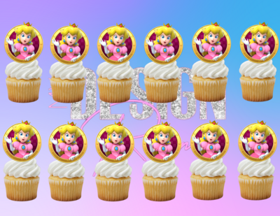 Princess Peach only Cupcake Toppers