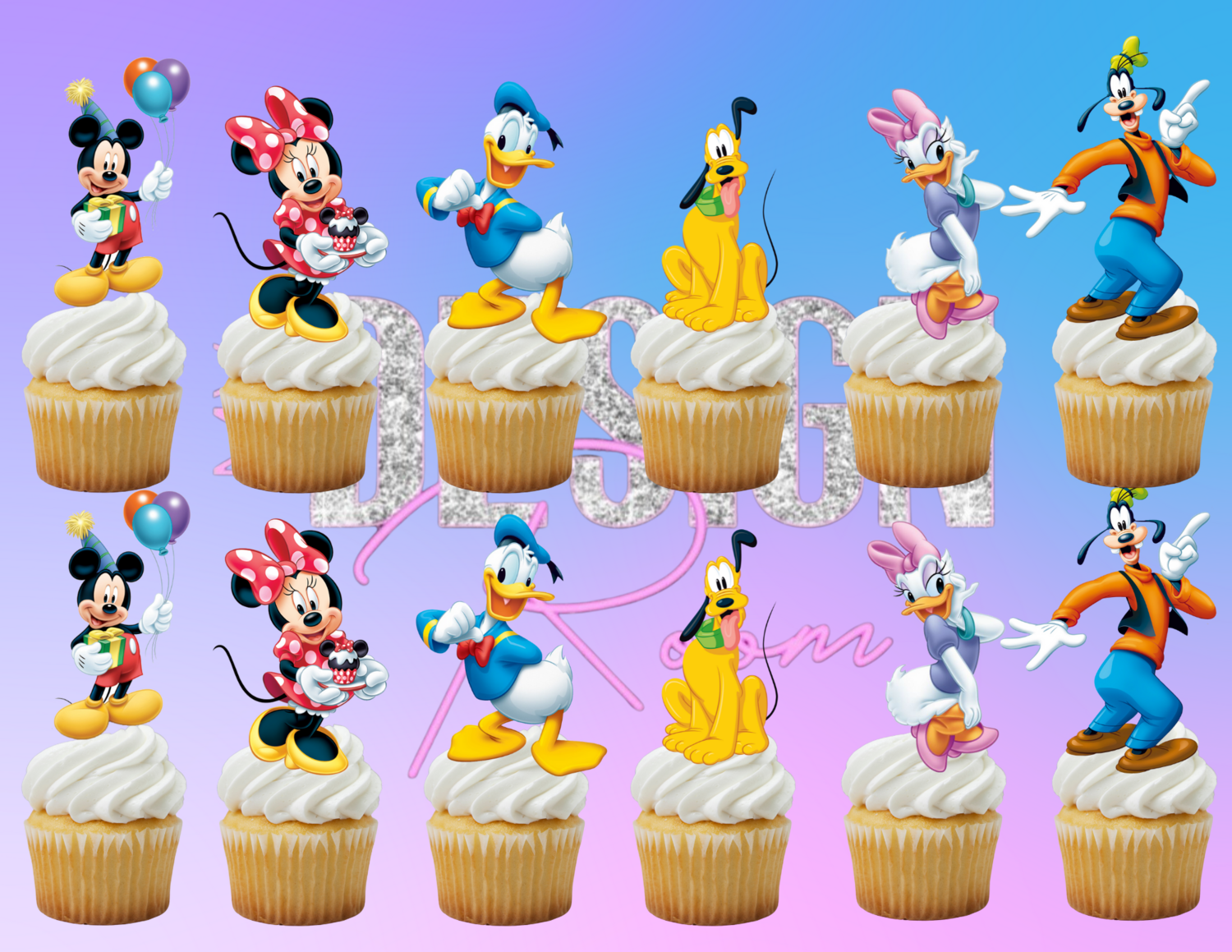 Mickey Clubhouse Cupcake Toppers