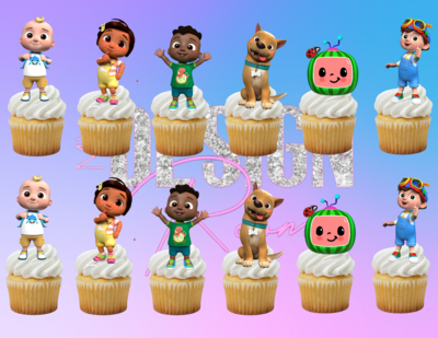 Coco Melon Cupcake Toppers