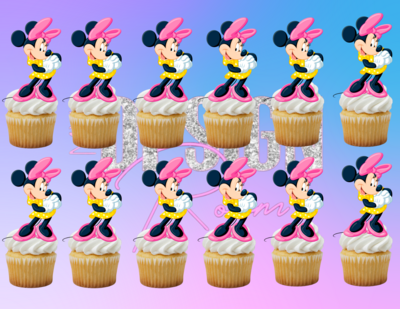 Minnie Pink Cupcake Toppers