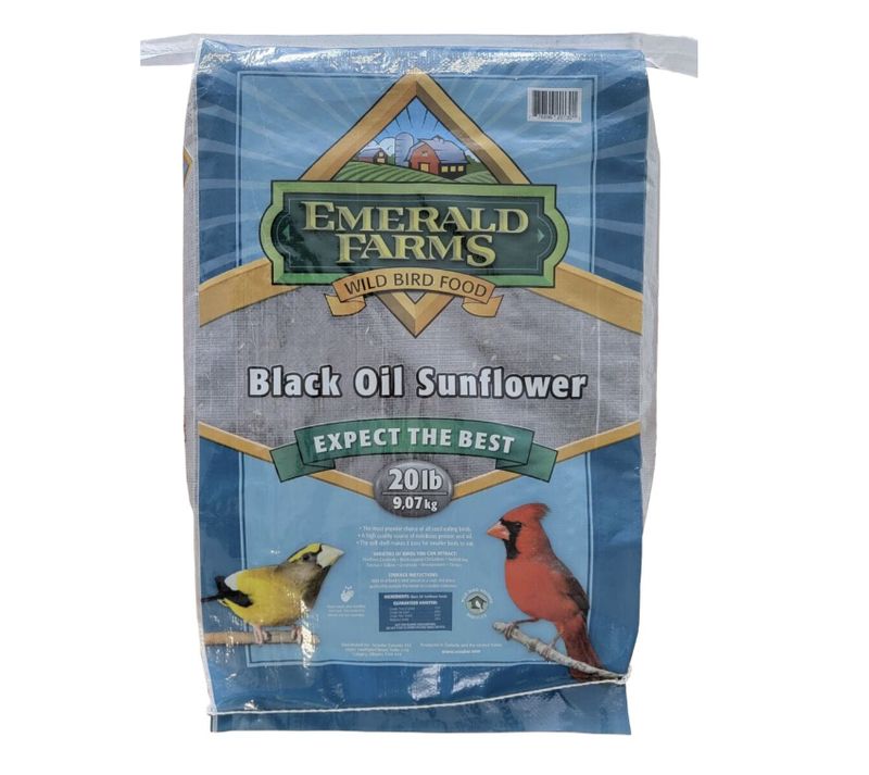 Bird Feed - Black Oil Sunflower Seeds - 20 lb.