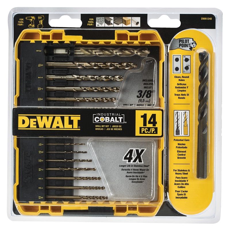 Drill Bit Set DeWalt - Cobalt 14 pc