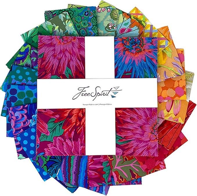 Kaffe Fassett 10&quot; charm pack Rainbow 42 piece