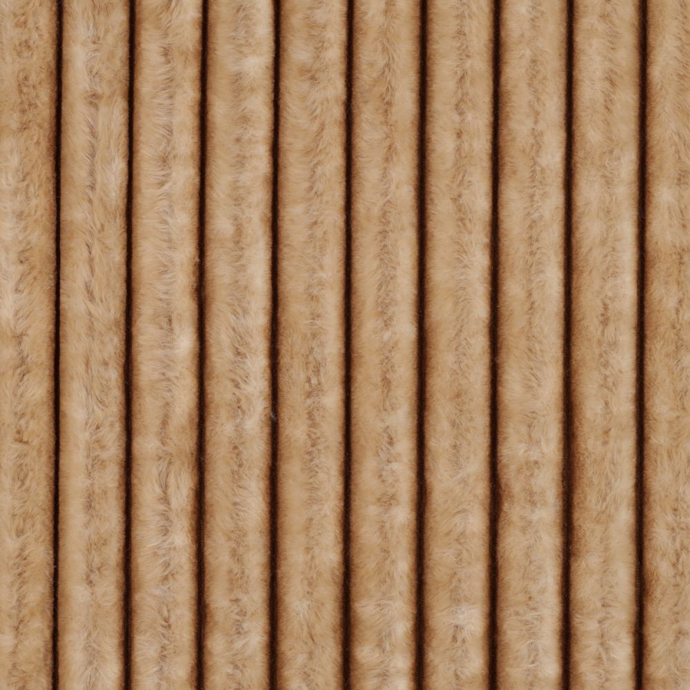 Faux Fur Stripe, Colour: Camel
