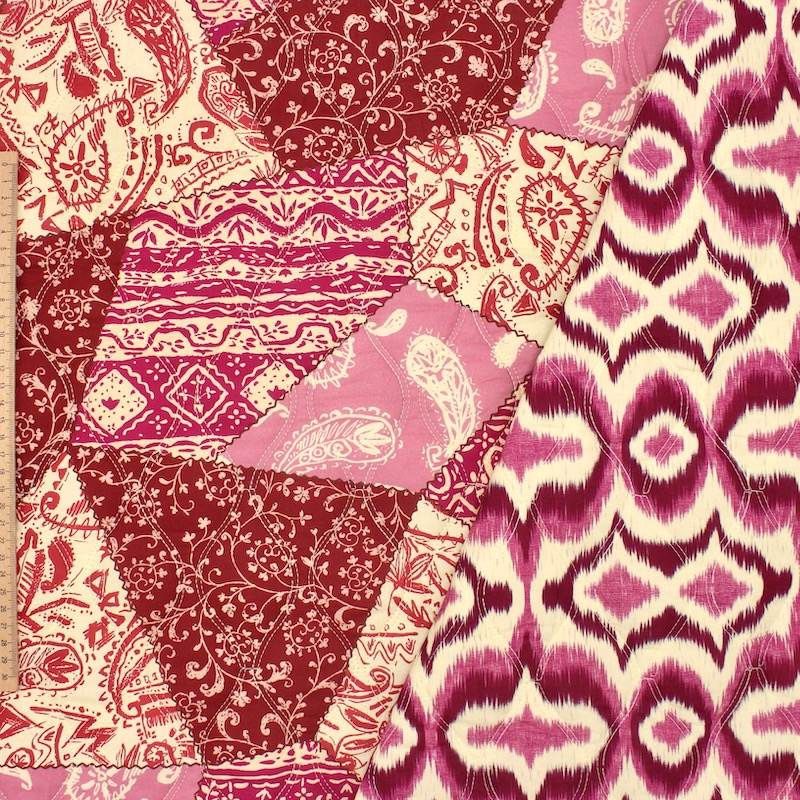 Cotton Stepped Pattern Quilted