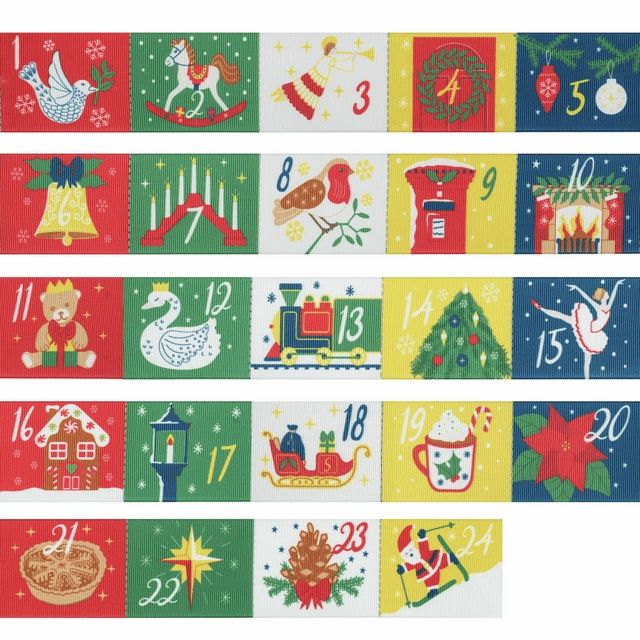 Make Your Own Advent Calendar Kit, Colour: Red Festive