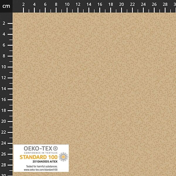 108&quot; wide quilt backing, Design: Beige Small Leaves