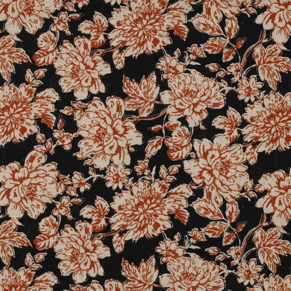 Floral Washed Linen Dark