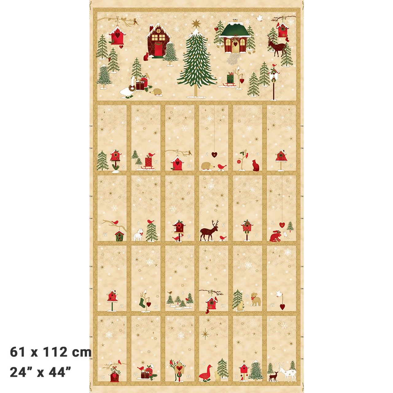 Frosty Snowflake - priced per 60cm panel 4595-292