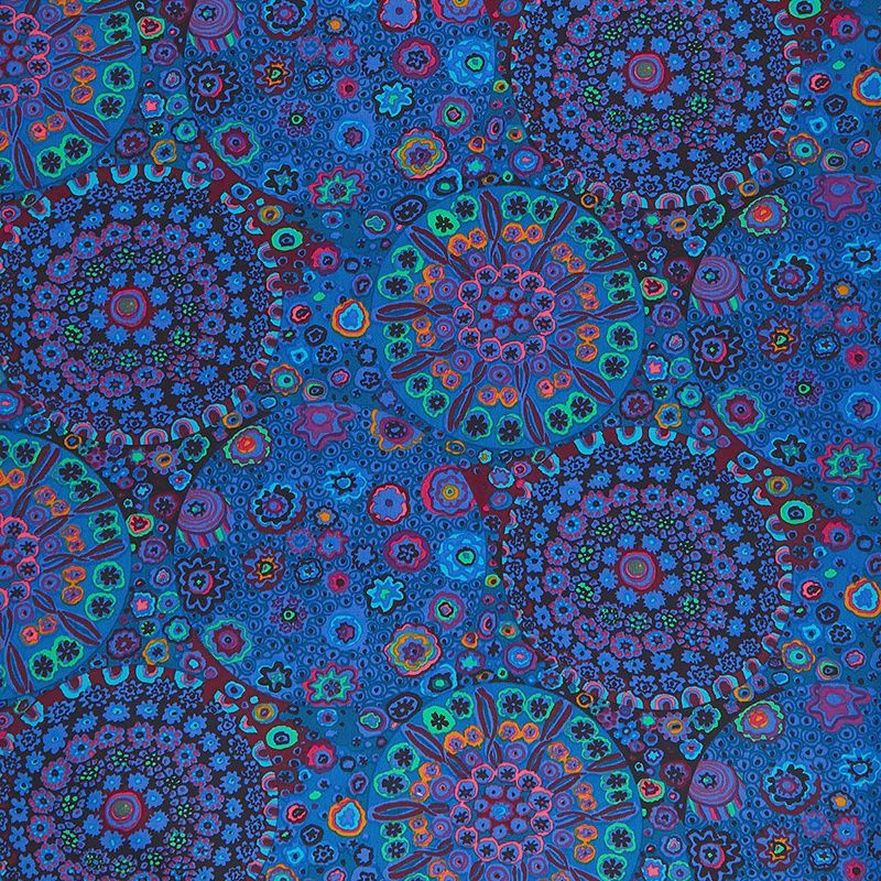 Millefiore - Blue (Kaffe Fassett) 108&quot; Quilt Backing - Cotton Sateen