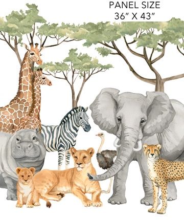 Wild One- Safari Panel: Priced per meter