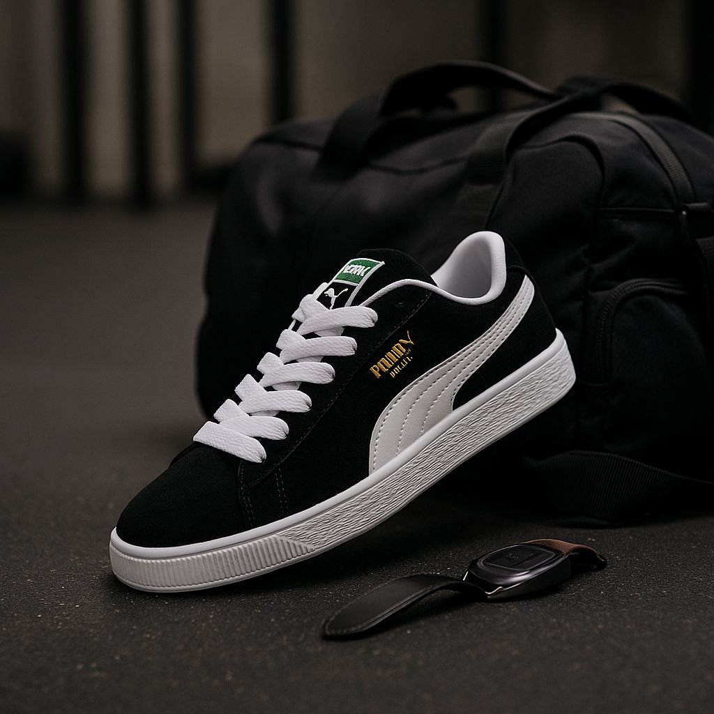 PUMA SUEDE XL (BLACK &amp; WHITE)