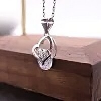 SayYes  sterling silver jewelry Cubic Zirconia Love Heart Charms