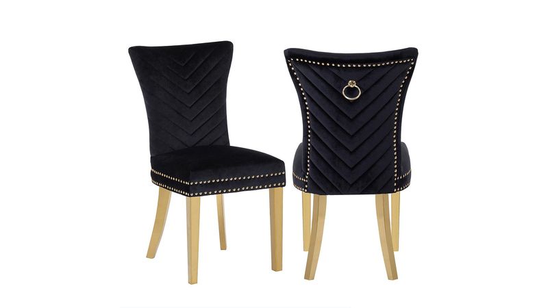 CH62 Eva Dining Chair in Gold Legs