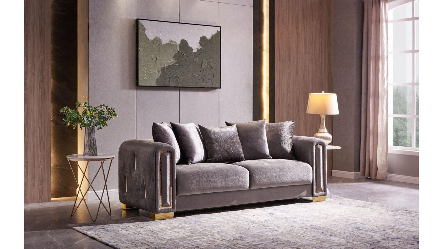 1525 Impreza Sofa Grey