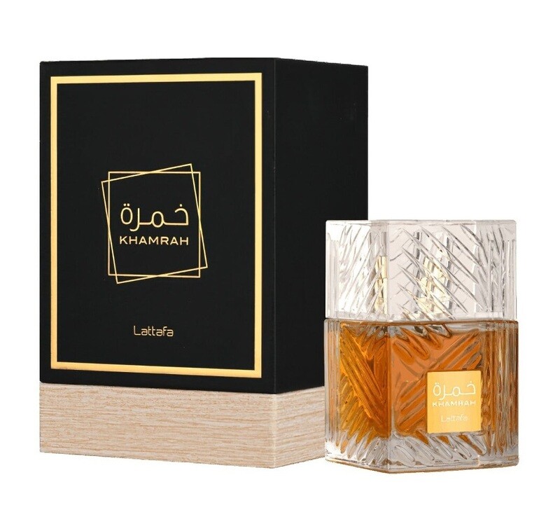 Khamrah de Lattafa Perfume Eau de Parfum 100ml Unisex Fragancia Oriental Para Hombre y Mujer