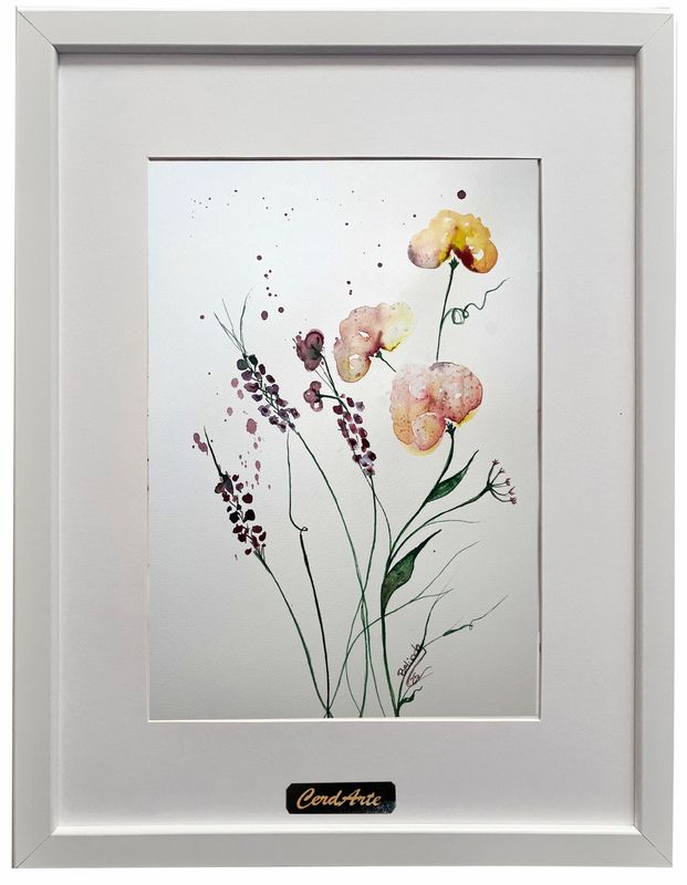 Pintura acuarela.  Flores 1