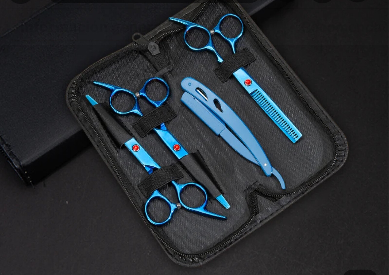 Pack Tijeras barbero  6 pulgadas acero inoxidable